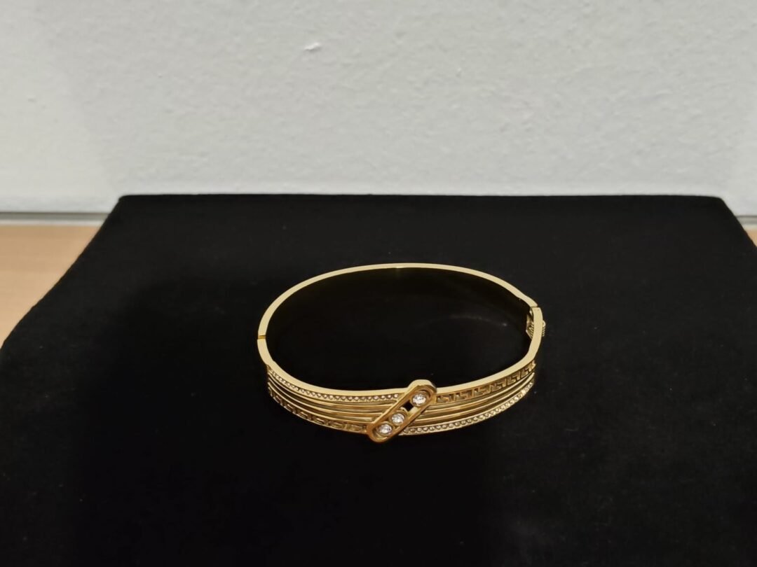 Aτσάλινο βραχιόλι χρυσό & ασημί